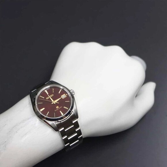 SEIKO GRAND SEIKO SBGV027 9F82 0AG0 Date Quartz Red Dial Mens Watch 90288681 - Picture 7 of 7